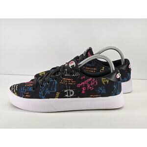Champion Size 6.5Y Graphic Black Graffiti Shoe Tennis Shoe Sneakers- Low